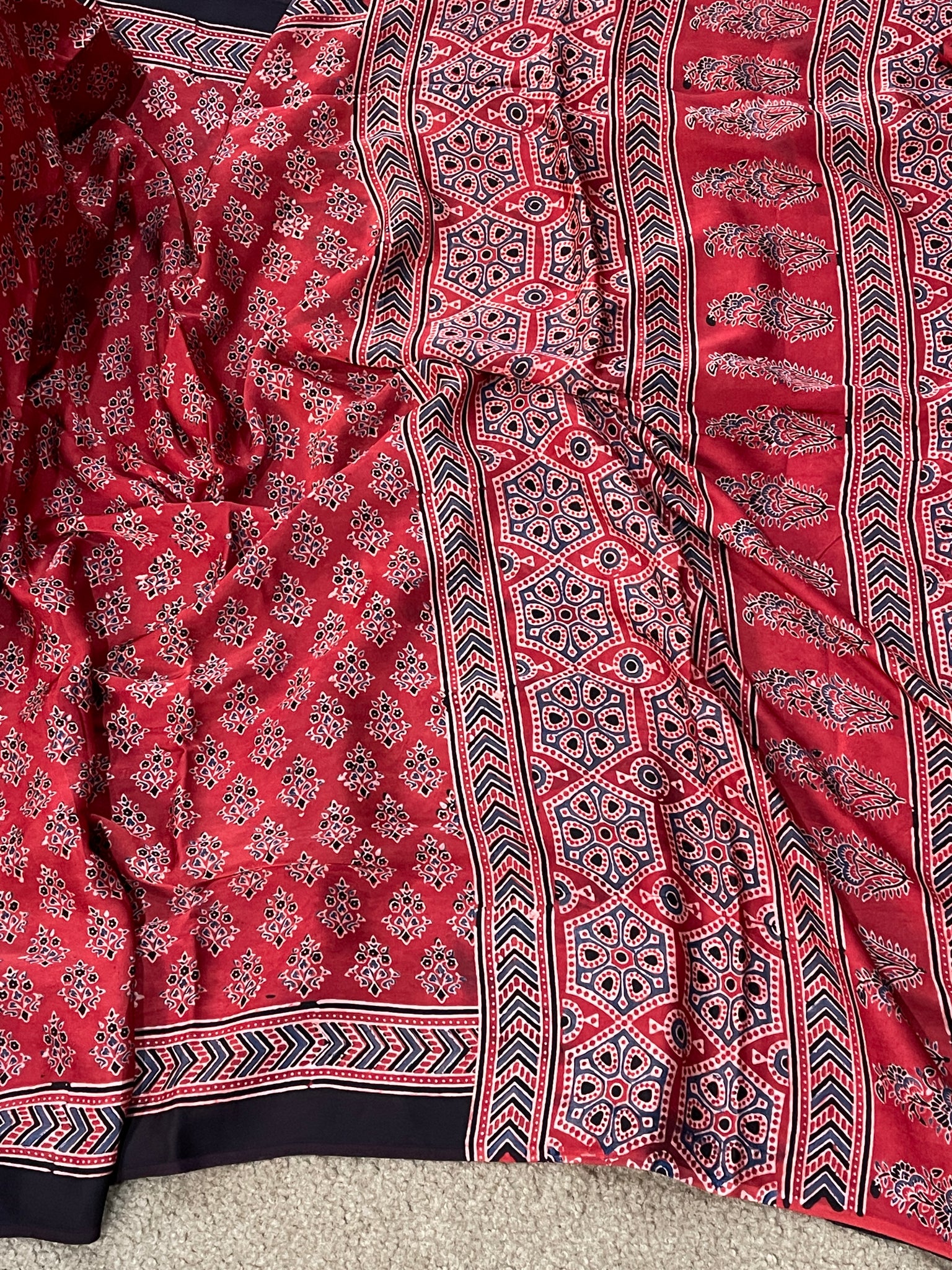 Ajrakh on Modal Silk